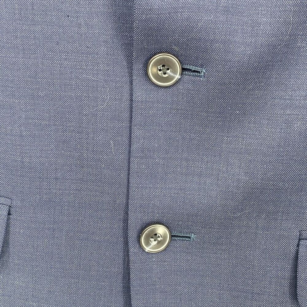 Jos. A. Bank Mens Slim Fit Traveler Suit Jacket and Pants Wool Blend Navy Blue S - Picture 9 of 16